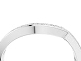 White gold Pavé Round Diamond Curved Wedding Band with Channel Setting_16