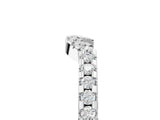 10K White Gold Pavé Round Diamond Curved Wedding Band with Shared Prong Setting