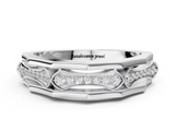 White gold Pavé Round Diamond Eternity Band with Bar Prong Setting_35