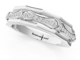 White gold Pavé Round Diamond Eternity Band with Bar Prong Setting_36