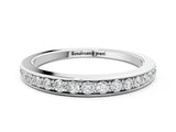 White gold Pavé Round Diamond Eternity Band with Channel Setting_12