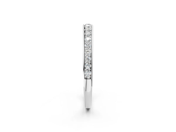 White gold Pavé Round Diamond Eternity Band with Channel Setting