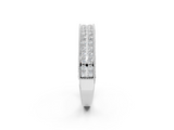 White gold Pavé Round Diamond Eternity Band with Milgrain Edge_25
