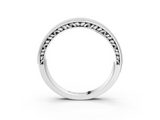 White gold Pavé Round Diamond Eternity Band with Milgrain Edge_26