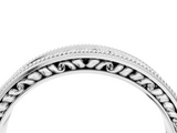 White gold Pavé Round Diamond Eternity Band with Milgrain Edge_27