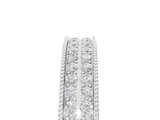 White gold Pavé Round Diamond Eternity Band with Milgrain Edge_28