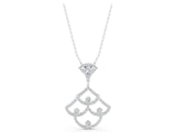 White gold Pavé Round Diamond Fan Prong Pendant_8