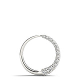 White gold Pavé Round Diamond Half-Hoop Pendant 1
