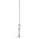 White gold Pavé Round Diamond Heart Pendant 2