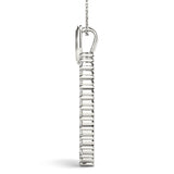 White gold Pavé Round Diamond Heart Pendant with Shared Prong Setting 2