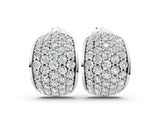 White gold Pavé Round Diamond Huggie Earrings with Prong Setting_17