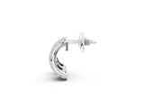 White gold Pavé Round Diamond Huggie Earrings with Prong Setting_18
