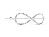 White gold Pavé Round Diamond Infinity Chain Bracelet with Bezel Setting_4