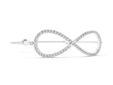 White gold Pavé Round Diamond Infinity Chain Bracelet with Bezel Setting_4