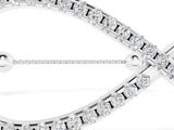 White gold Pavé Round Diamond Infinity Chain Bracelet with Bezel Setting_5