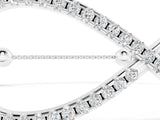 White gold Pavé Round Diamond Infinity Chain Bracelet with Bezel Setting_5