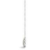 White gold Pavé Round Diamond Infinity Pendant with Prong Setting 1