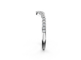 White gold Pavé Round Diamond Infinity Twist Band with Shared Prong Setting_14
