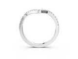 White gold Pavé Round Diamond Infinity Twist Band with Shared Prong Setting_15
