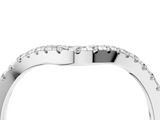 White gold Pavé Round Diamond Infinity Twist Band with Shared Prong Setting_16