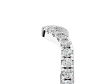 White gold Pavé Round Diamond Infinity Twist Band with Shared Prong Setting_17