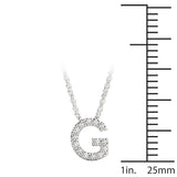 White gold Pavé Round Diamond Initial Pendant with Bezel Setting 1