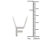 White gold Pavé Round Diamond Initial Pendant with Four-Prong Setting 1