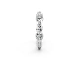 White gold Pavé Round Diamond Link Band with Bezel Setting_90