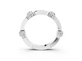 White gold Pavé Round Diamond Link Band with Bezel Setting_92
