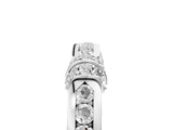White gold Pavé Round Diamond Link Band with Bezel Setting_93