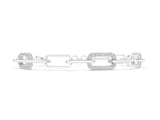 10K White Gold 3.02 Carat F-G VS-SI Pavé Round Diamond Link Bracelet with Four-Prong Setting