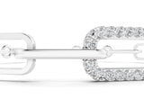 10K White Gold 3.02 Carat F-G VS-SI Pavé Round Diamond Link Bracelet with Four-Prong Setting