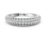 White gold Pavé Round Diamond Milgrain Eternity Band_29