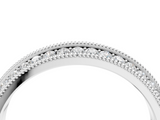 White gold Pavé Round Diamond Milgrain Eternity Band_33