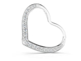 White gold Pavé Round Diamond Open Heart Pendant_26