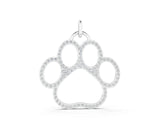 White gold Pavé Round Diamond Paw Pendant_8