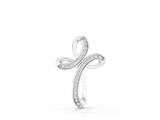 White gold Pavé Round Diamond Prong Cross Pendant_27