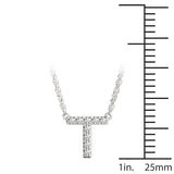 White gold Pavé Round Diamond Prong Set Pendant 1