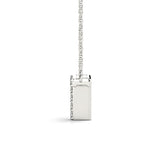White gold Pavé Round Diamond Prong Set Pendant 2