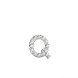 White gold Pavé Round Diamond Prong Setting Pendant 1