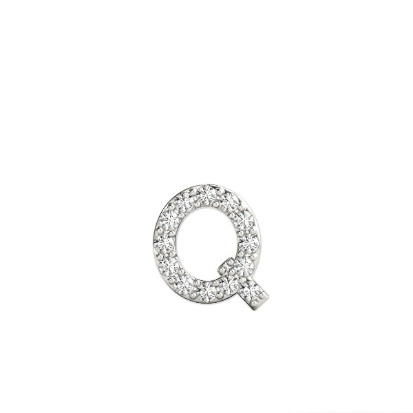 Silver Pavé Round Diamond Prong Setting Pendant