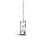 White gold Pavé Round Diamond Prong Setting Pendant 2