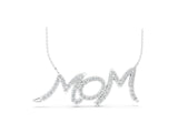 White gold Pavé Round Diamond Script Pendant with Prong Setting_25