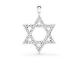 White gold Pavé Round Diamond Star Pendant with Four-Prong Setting_2