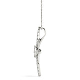 White gold Pavé Round Diamond Starburst Pendant with Four-Prong Setting 2