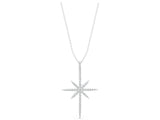White gold Pavé Round Diamond Starburst Pendant with Prong Setting_27