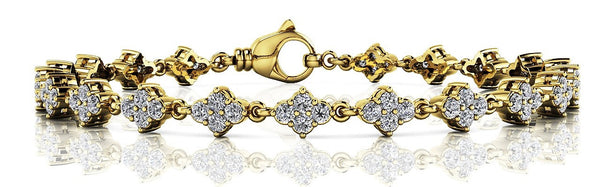 White gold Pavé Round Diamond Tennis Bracelet with Four-Prong Setting