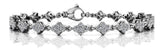 White gold Pavé Round Diamond Tennis Bracelet with Four-Prong Setting