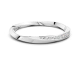 White gold Pavé Round Diamond Twist Band_9