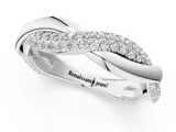 White gold Pavé Round Diamond Twist Eternity Band with Prong Setting_46